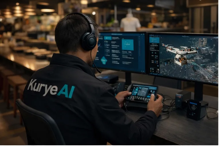 DroneKuryeAI operatör kontrol merkezi