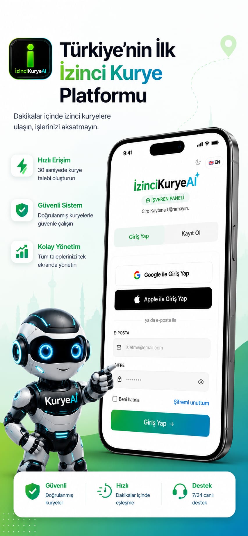 İzinci kurye platformu